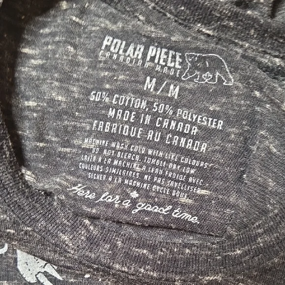 Get Wild Polar Bear Heather Gray Graphic T-Shirt - Picture 6 of 6